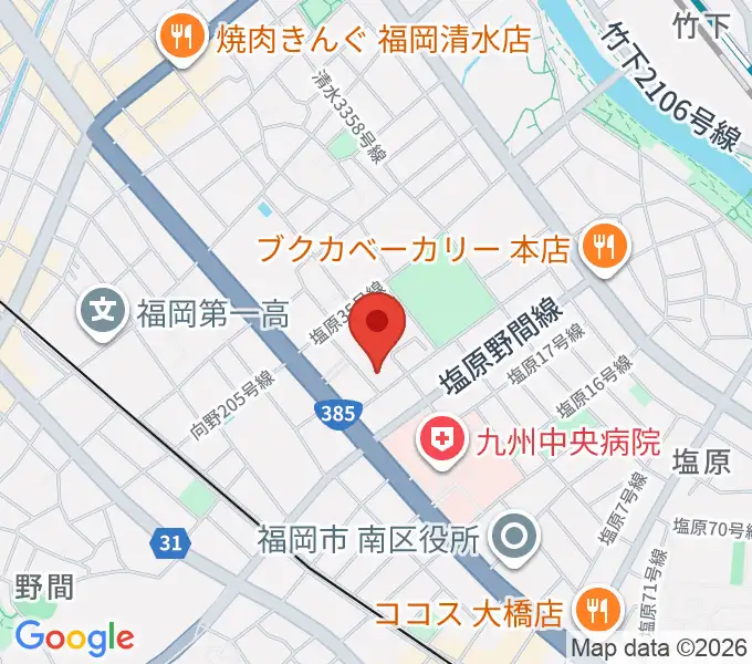 福岡市南市民センターの地図