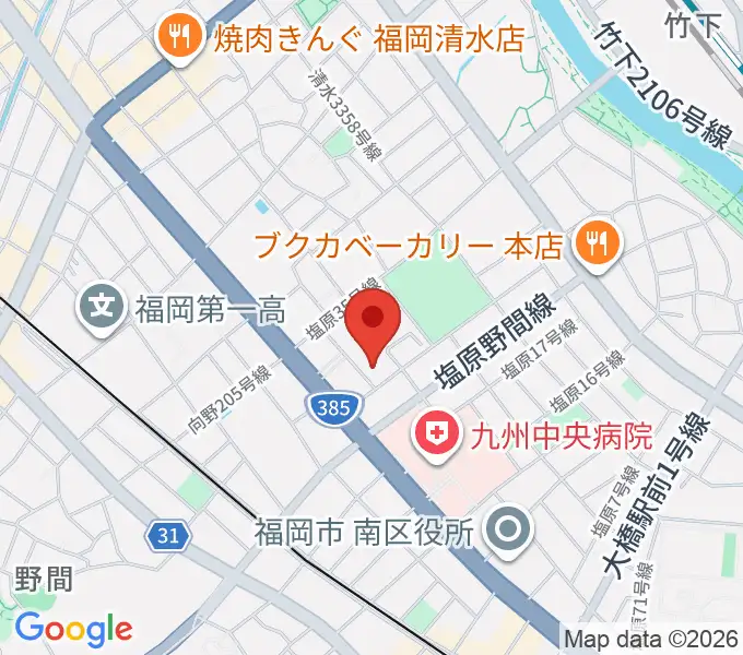 福岡市南市民センターの地図