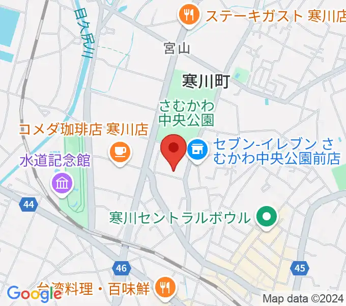 寒川町民センターの地図