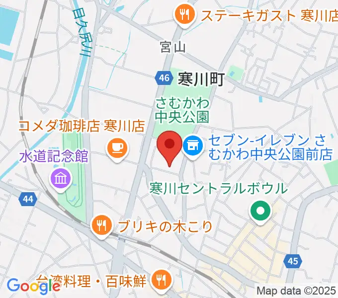 寒川町民センターの地図