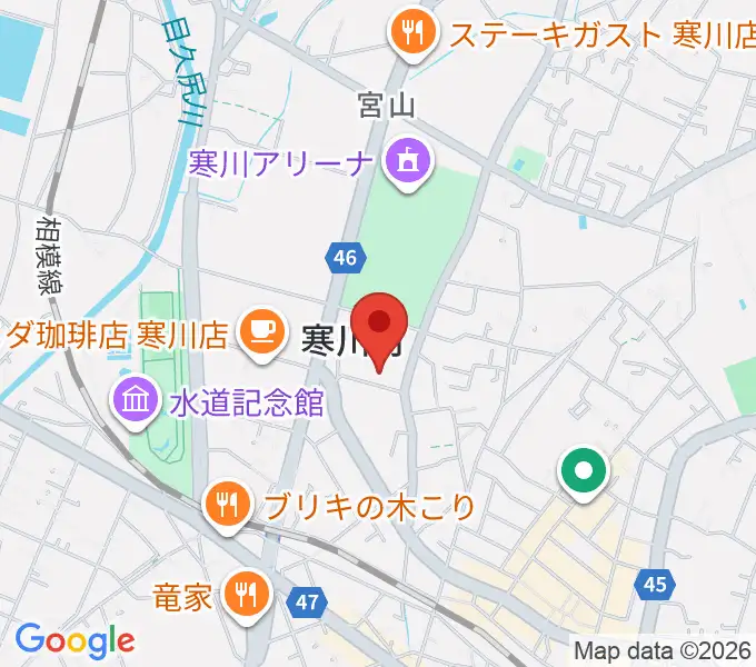 寒川町民センターの地図