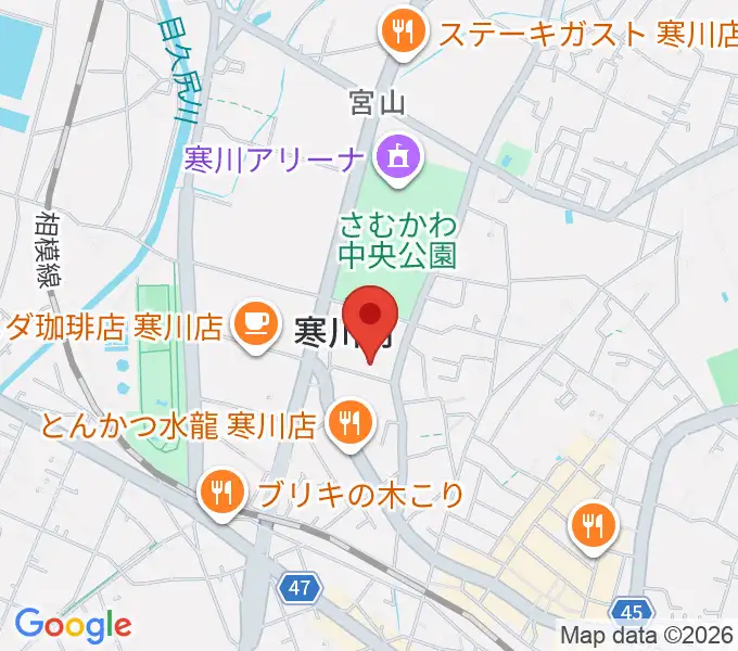 寒川町民センターの地図
