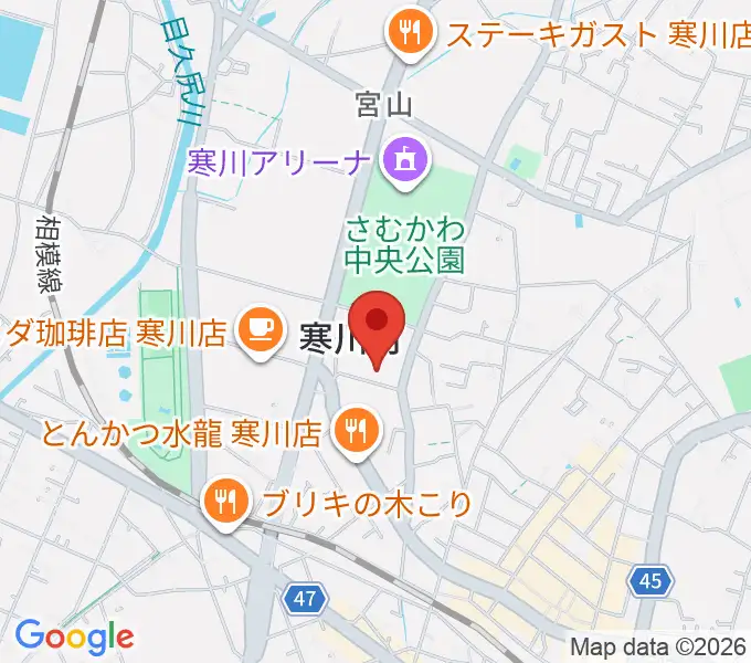 寒川町民センターの地図