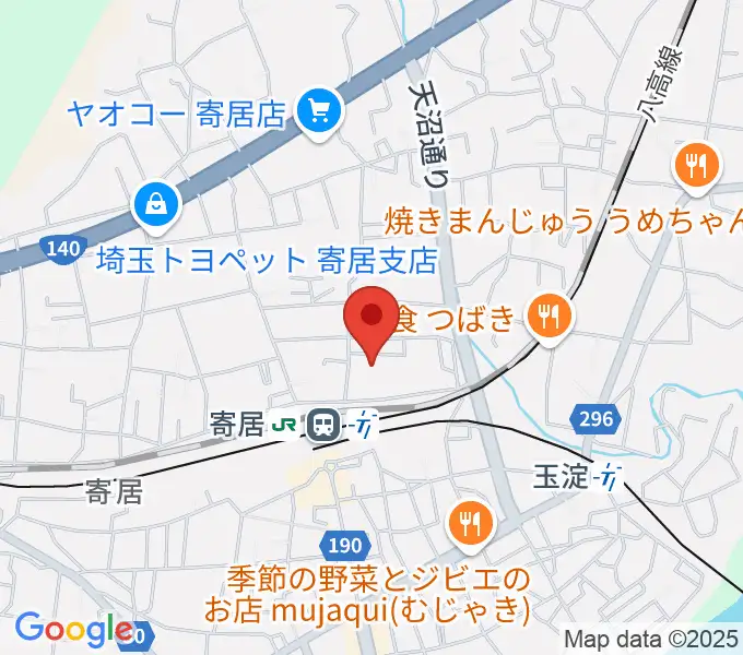 寄居町中央公民館の地図