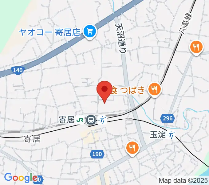 寄居町中央公民館の地図