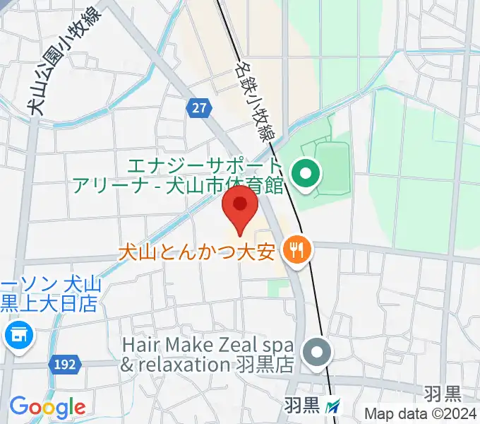 犬山市民文化会館の地図