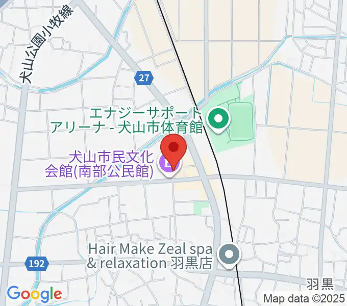 犬山市民文化会館の地図