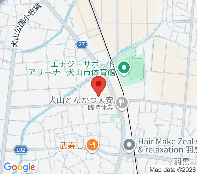 犬山市民文化会館の地図