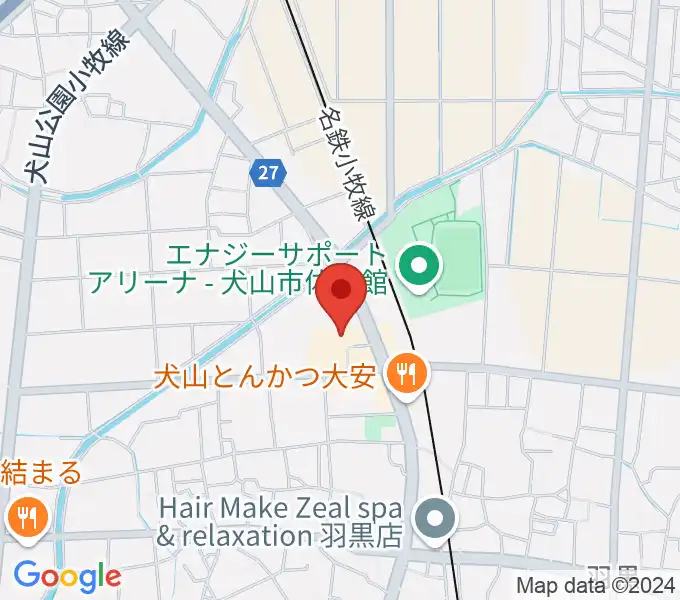 犬山市南部公民館の地図