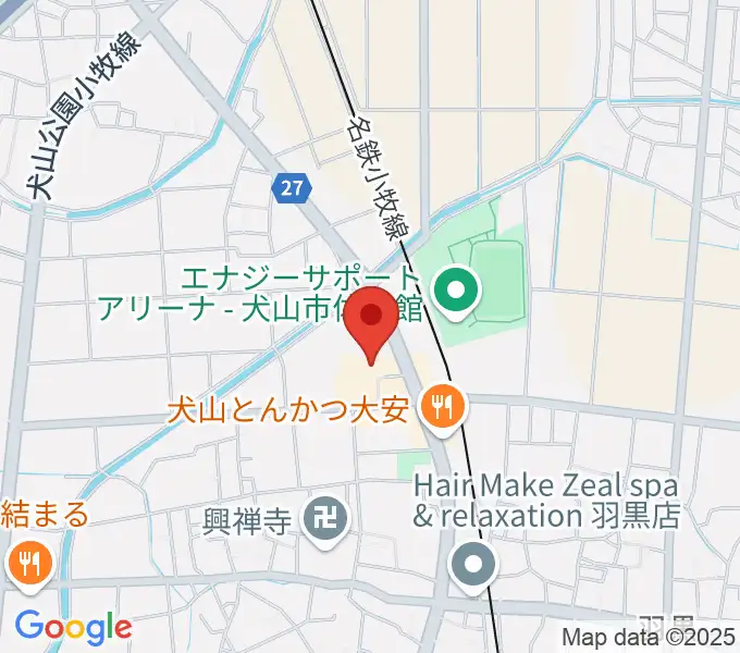 犬山市南部公民館の地図