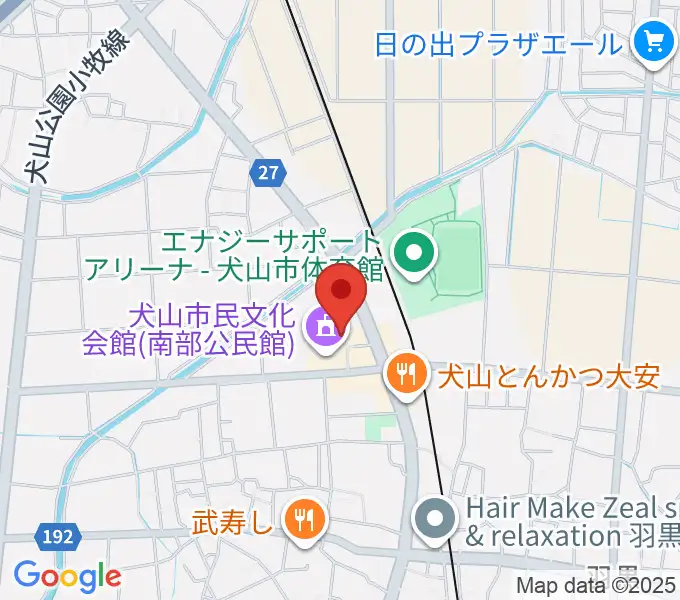 犬山市南部公民館の地図