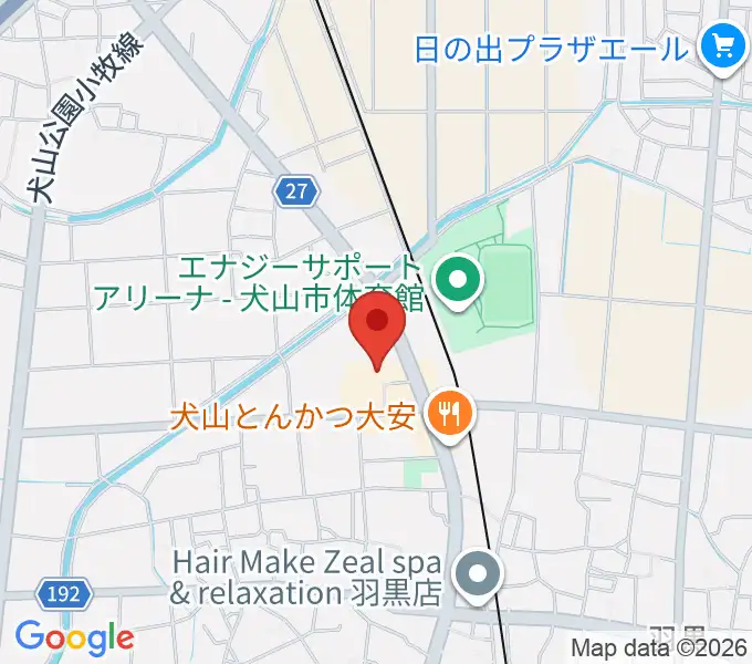 犬山市南部公民館の地図