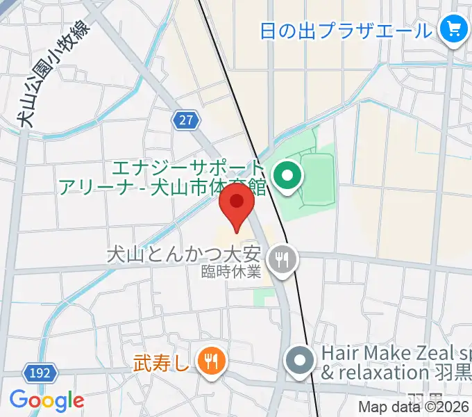 犬山市南部公民館の地図