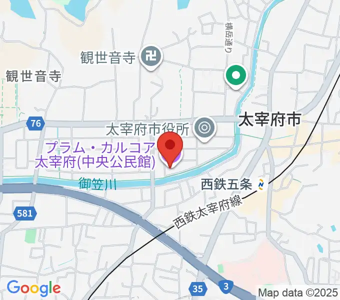 プラム・カルコア太宰府の地図