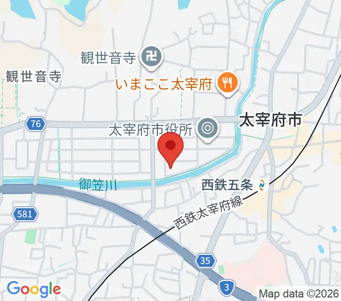 プラム・カルコア太宰府の地図