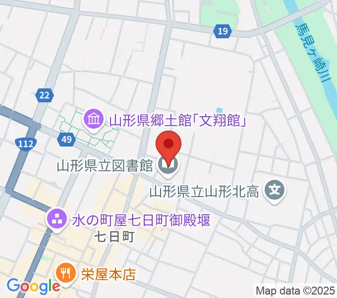 山形県生涯学習センター遊学館の地図