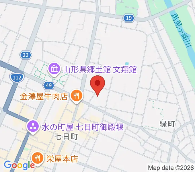 山形県生涯学習センター遊学館の地図