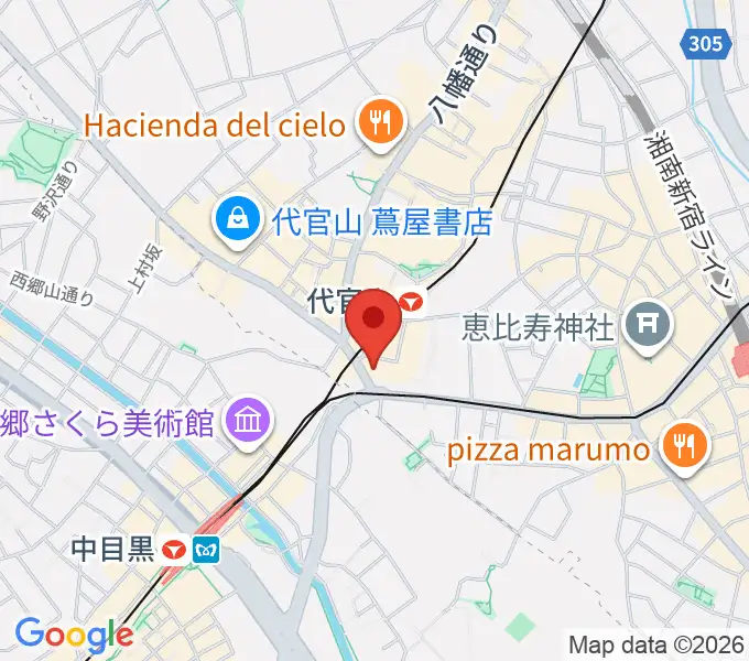 代官山B1FLATの地図