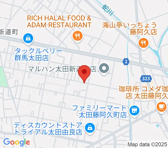 早乙女ギター教室の地図
