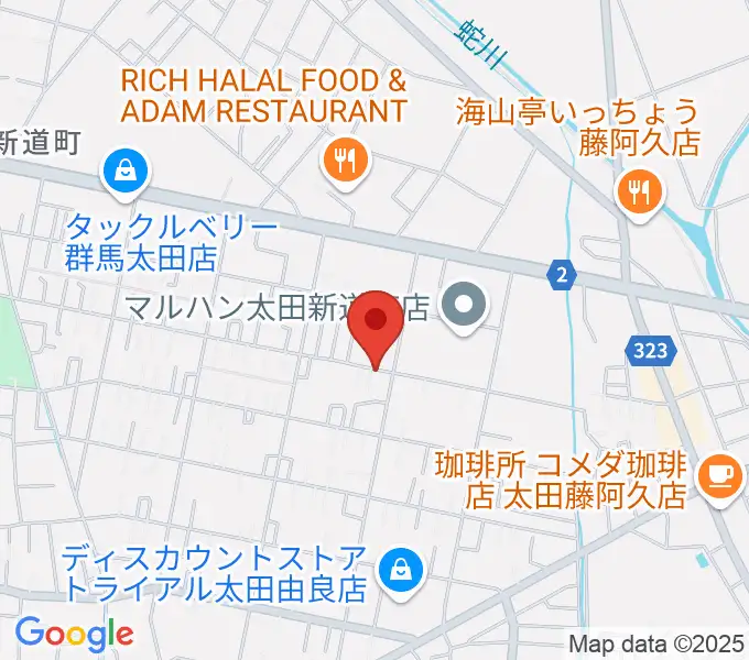 早乙女ギター教室の地図