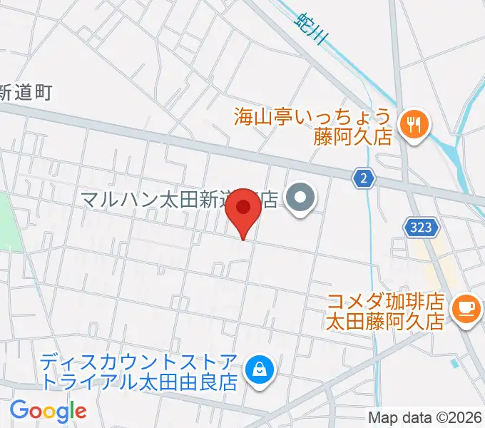 早乙女ギター教室の地図