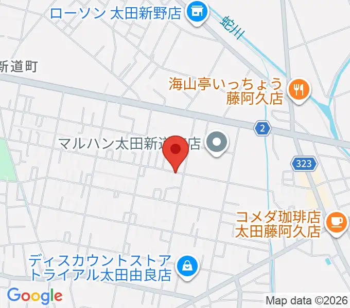 早乙女ギター教室の地図
