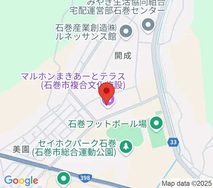 マルホンまきあーとテラスの地図