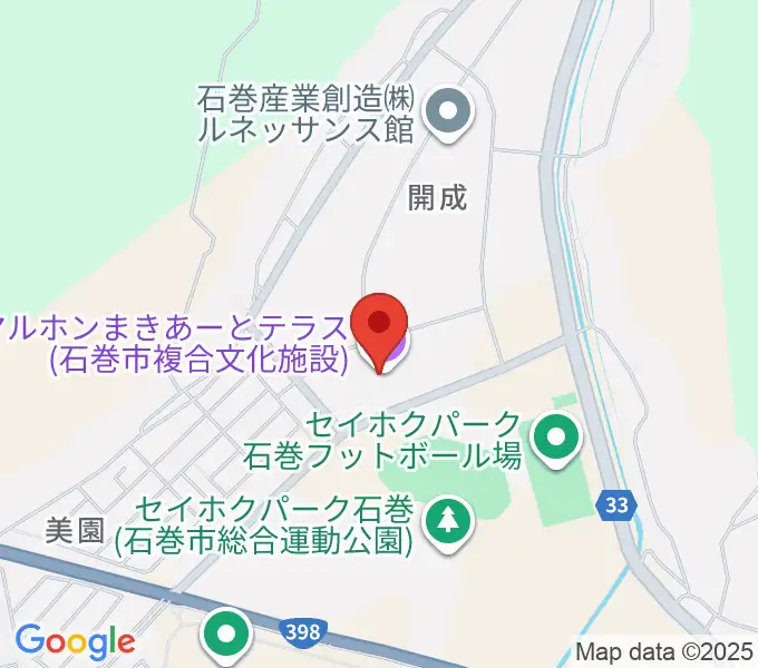 マルホンまきあーとテラスの地図