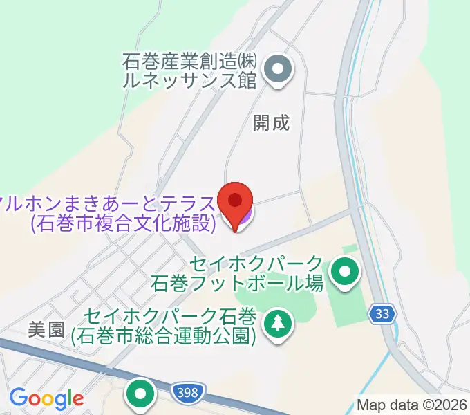 マルホンまきあーとテラスの地図