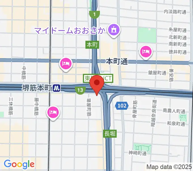 J:COM中央区民センターの地図