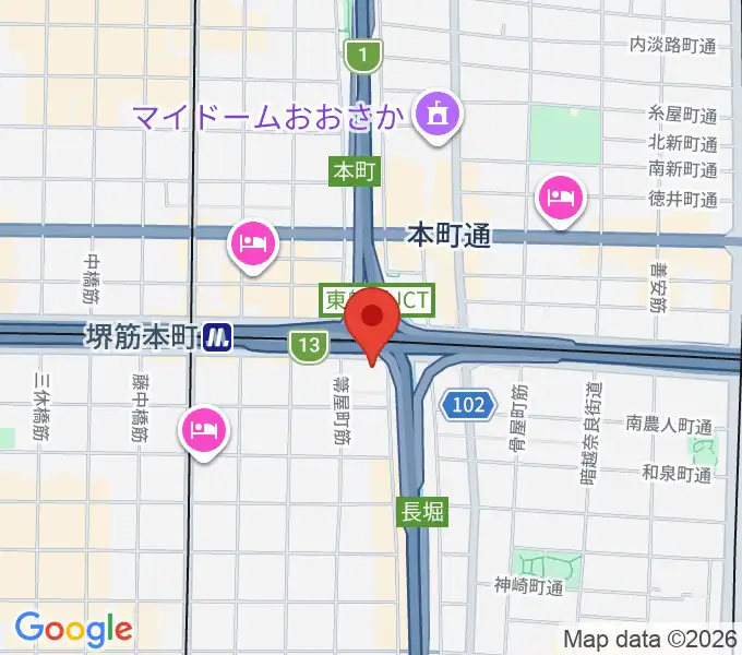 J:COM中央区民センターの地図