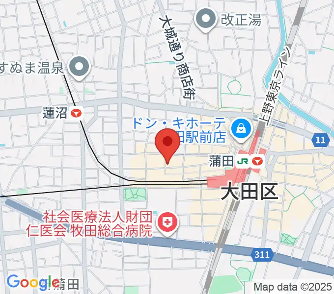 新堀ギター音楽院 蒲田教室の地図