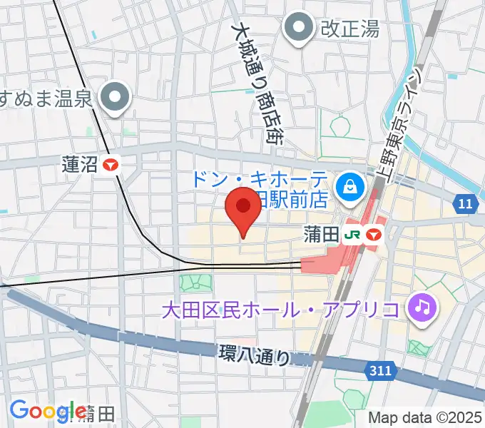 新堀ギター音楽院 蒲田教室の地図