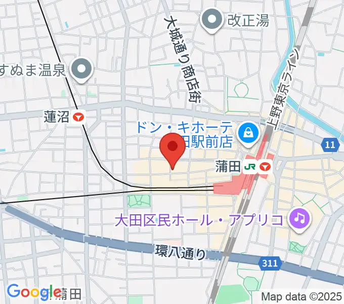 新堀ギター音楽院 蒲田教室の地図