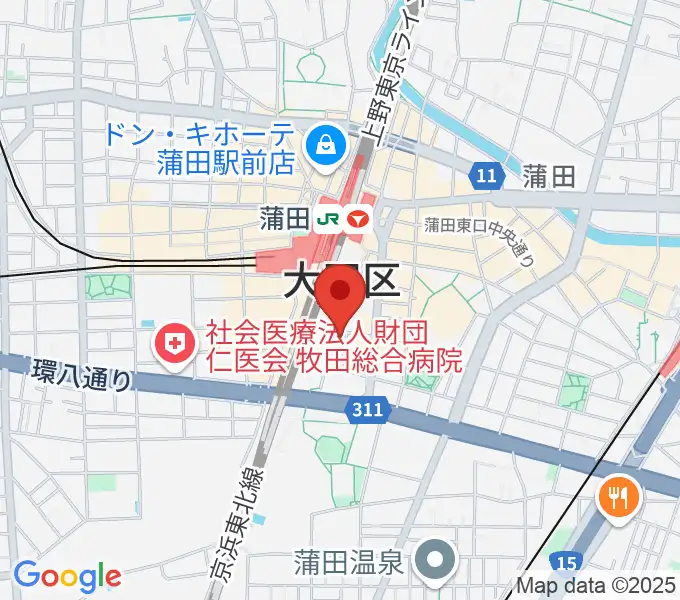 カワイ音楽教室 蒲田センターの地図