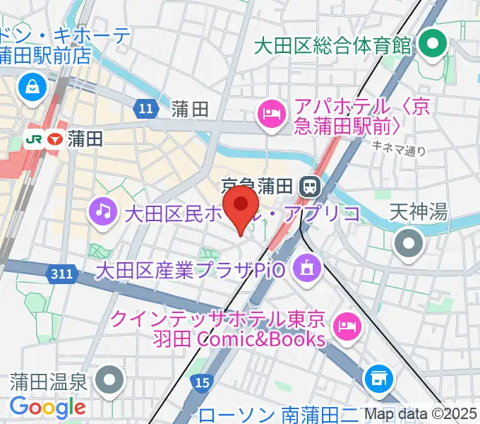 スター楽器蒲田センターの地図