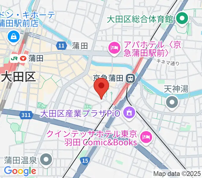 スター楽器蒲田センターの地図