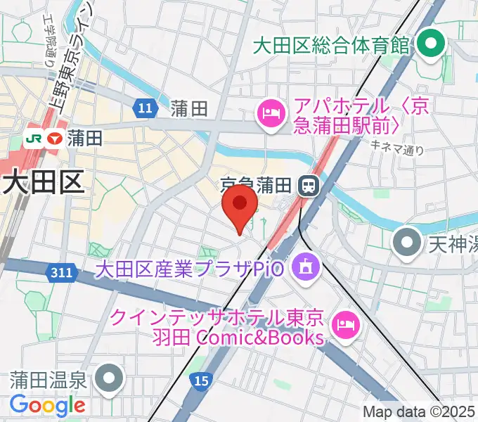 スター楽器蒲田センターの地図