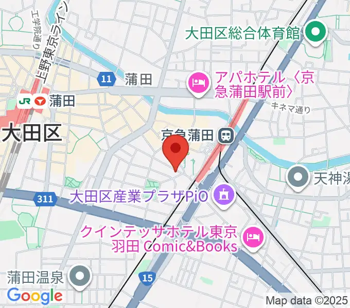 スター楽器蒲田センターの地図