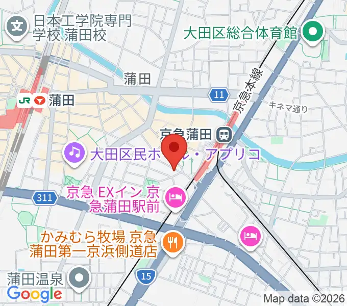 スター楽器蒲田センターの地図
