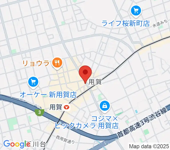 用賀 お琴・尺八・篠笛教室の地図