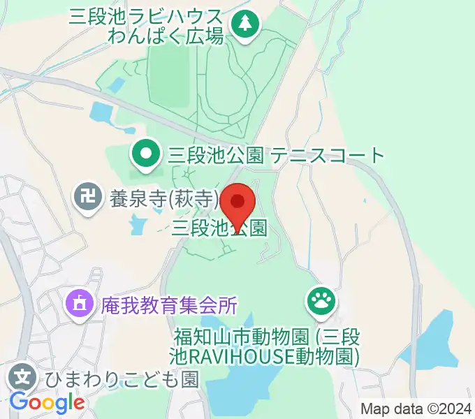 三段池公園総合体育館の地図