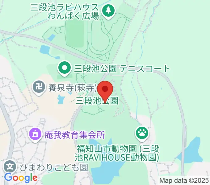 三段池公園総合体育館の地図
