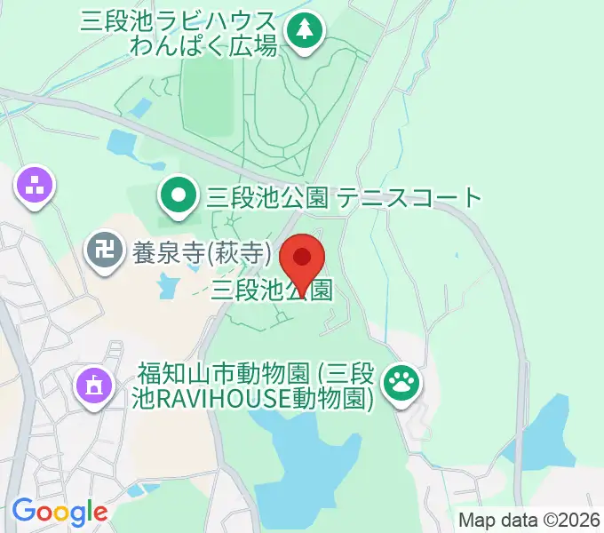 三段池扶桑化学工業アリーナの地図