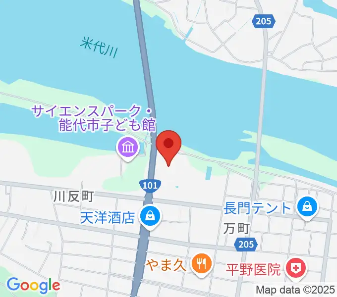 能代市総合体育館の地図