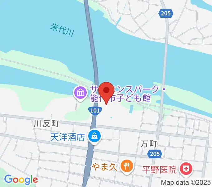 能代市総合体育館の地図