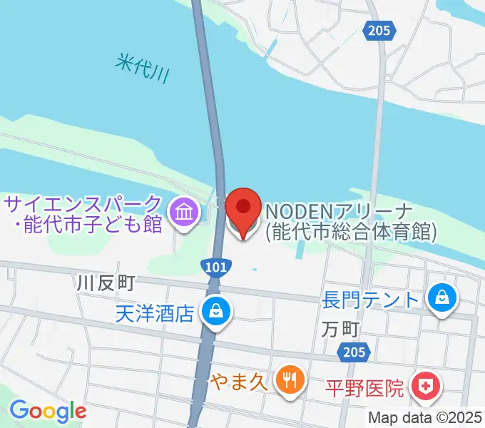 NODENアリーナの地図