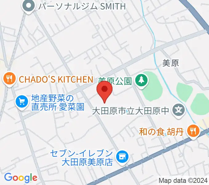 栃木県立県北体育館の地図