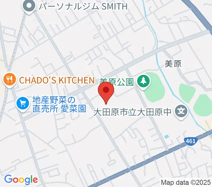 栃木県立県北体育館の地図