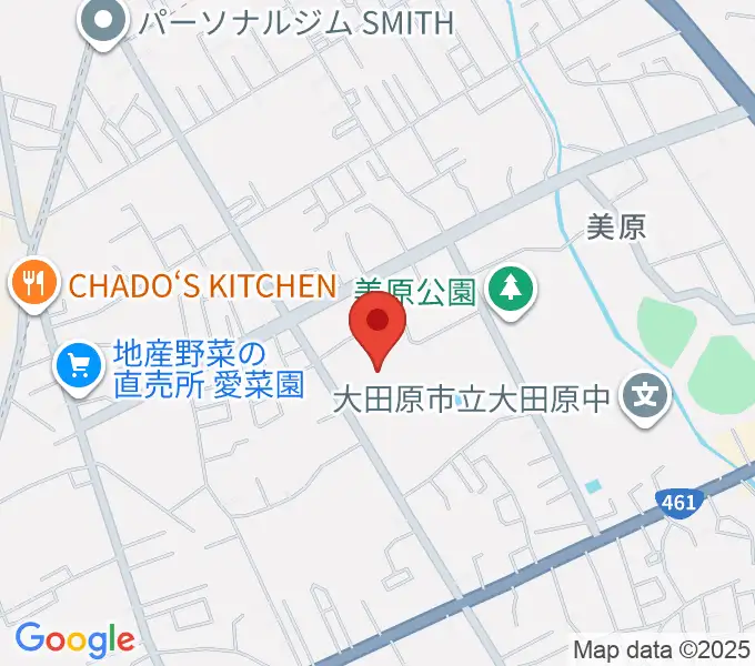 栃木県立県北体育館の地図